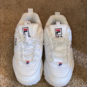 White Fila shoes